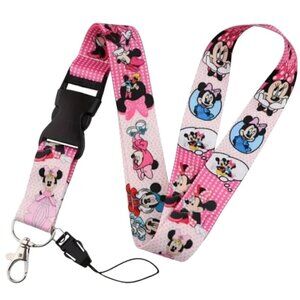 NWT Disney Minnie Mouse Lanyard w/ Detachable Neck Strap